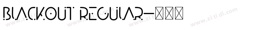 Blackout Regular字体转换